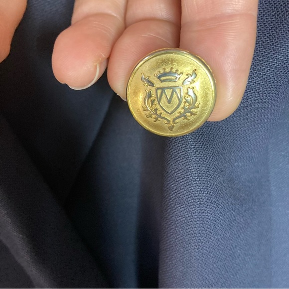 MARKS & SPENCER Vintage Navy with Gold Buttons Double-Breasted Jacket - Picture 7 of 16